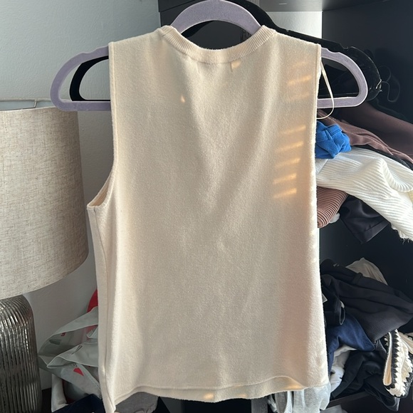 Cream Sweater Tank Top - Picture 5 of 6